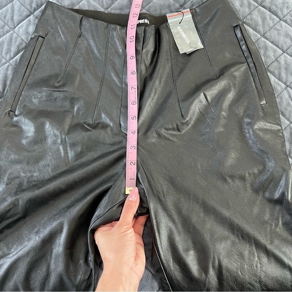 New with tags. Express Black Faux Leather Pants - Picture 4 of 9